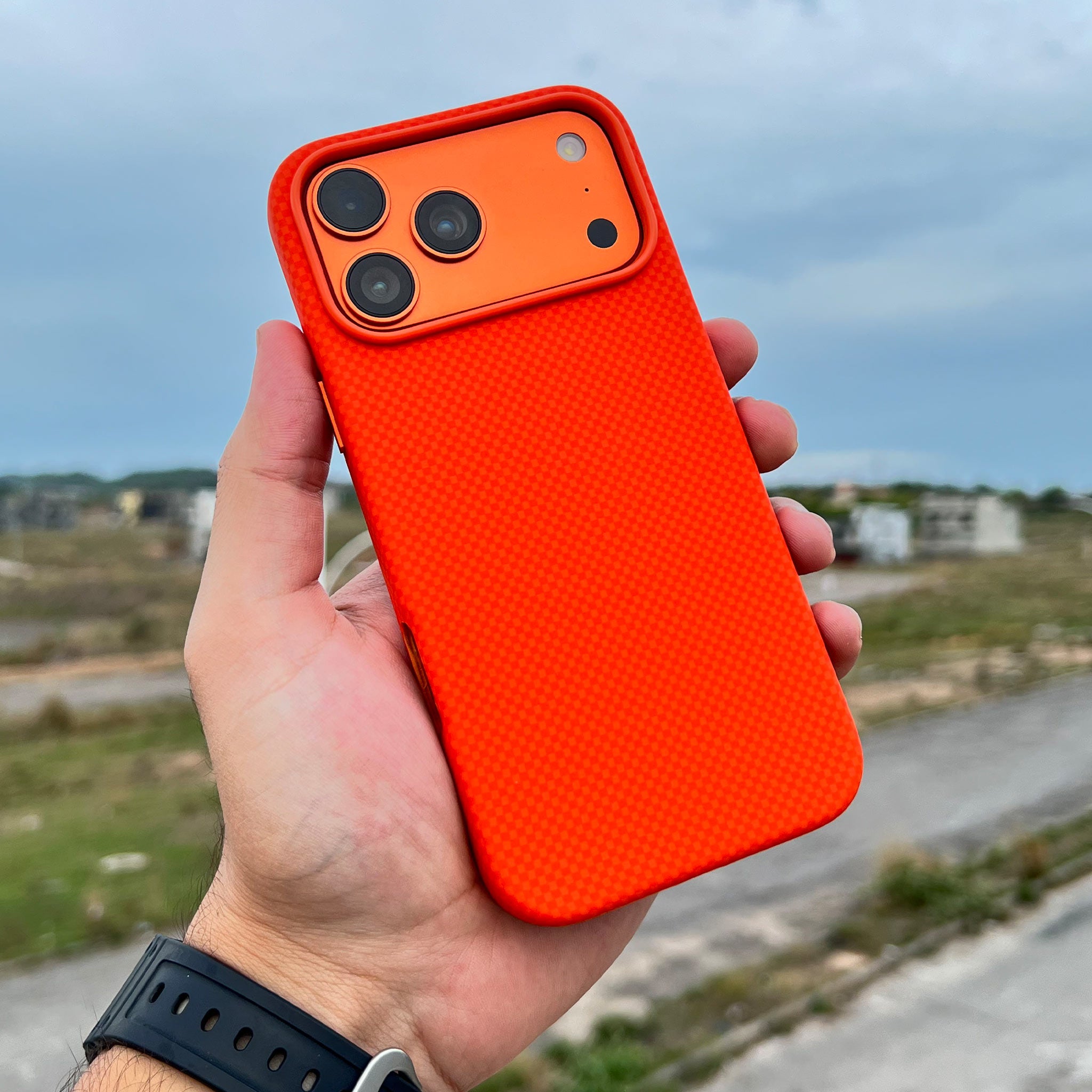 PITAKA Style Protective Case for iPhone 17 Pro Max | Red Sunset | MagSafe Compatible