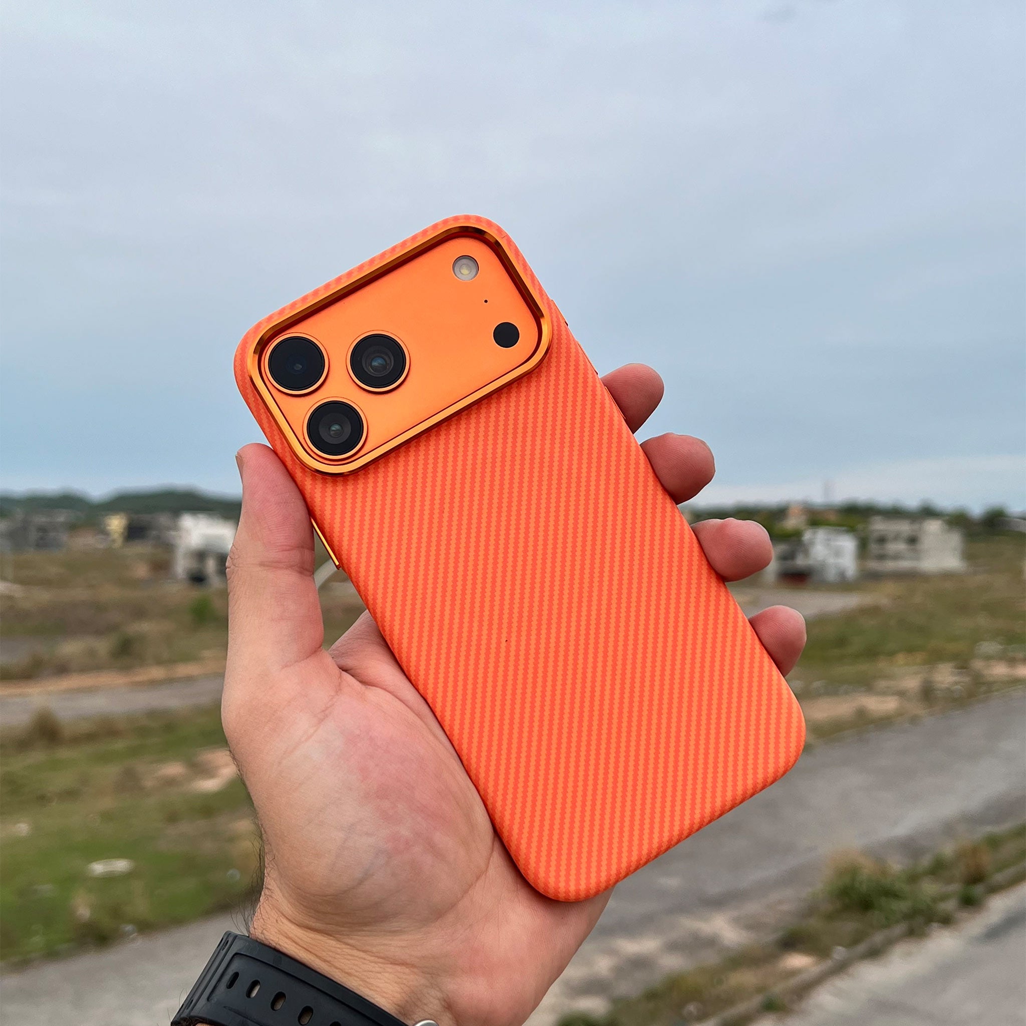 PITAKA Style Protective Case for iPhone 17 Pro Max | Orange Sunset | MagSafe Compatible