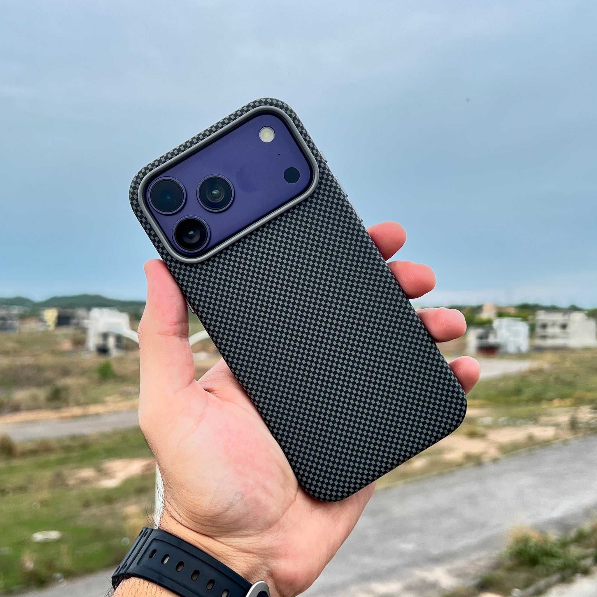 PITAKA Style Protective Case for iPhone 17 Pro Max | Black Grey | MagSafe Compatible