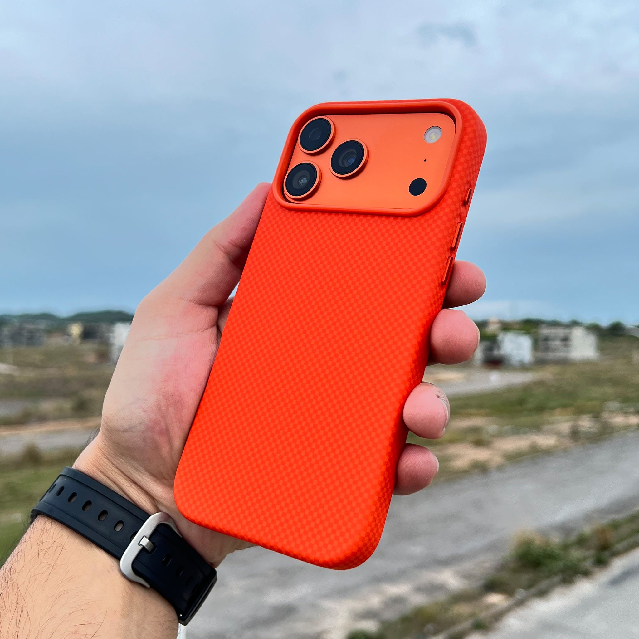 PITAKA Style Protective Case for iPhone 17 Pro Max | Red Sunset | MagSafe Compatible