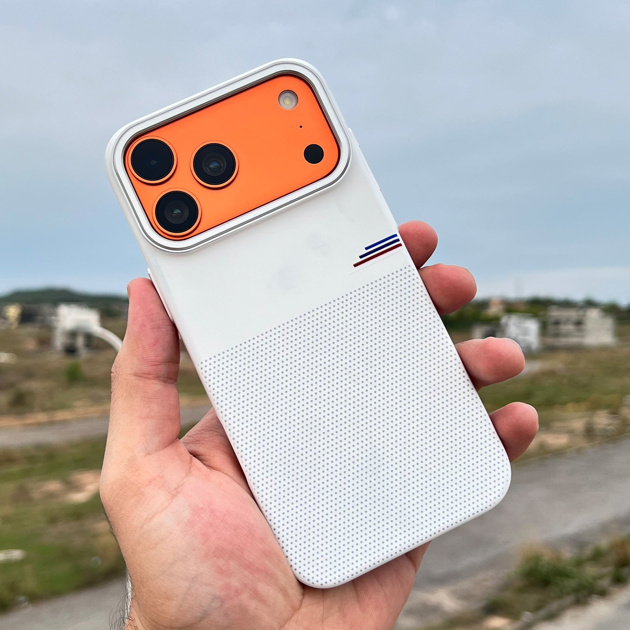 Dual-Texture Silicone Case for iPhone 17 Pro Max | Pure White | Premium Grip Design