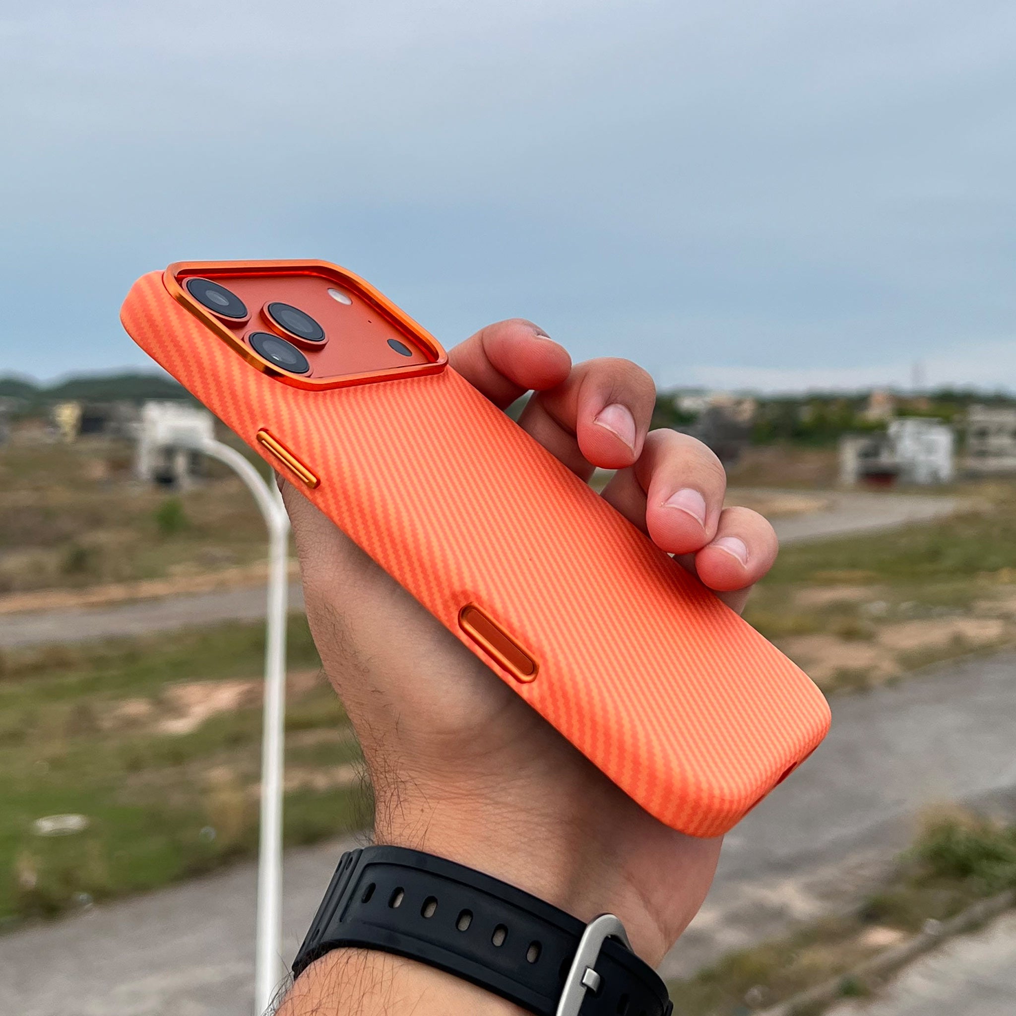 PITAKA Style Protective Case for iPhone 17 Pro Max | Orange Sunset | MagSafe Compatible