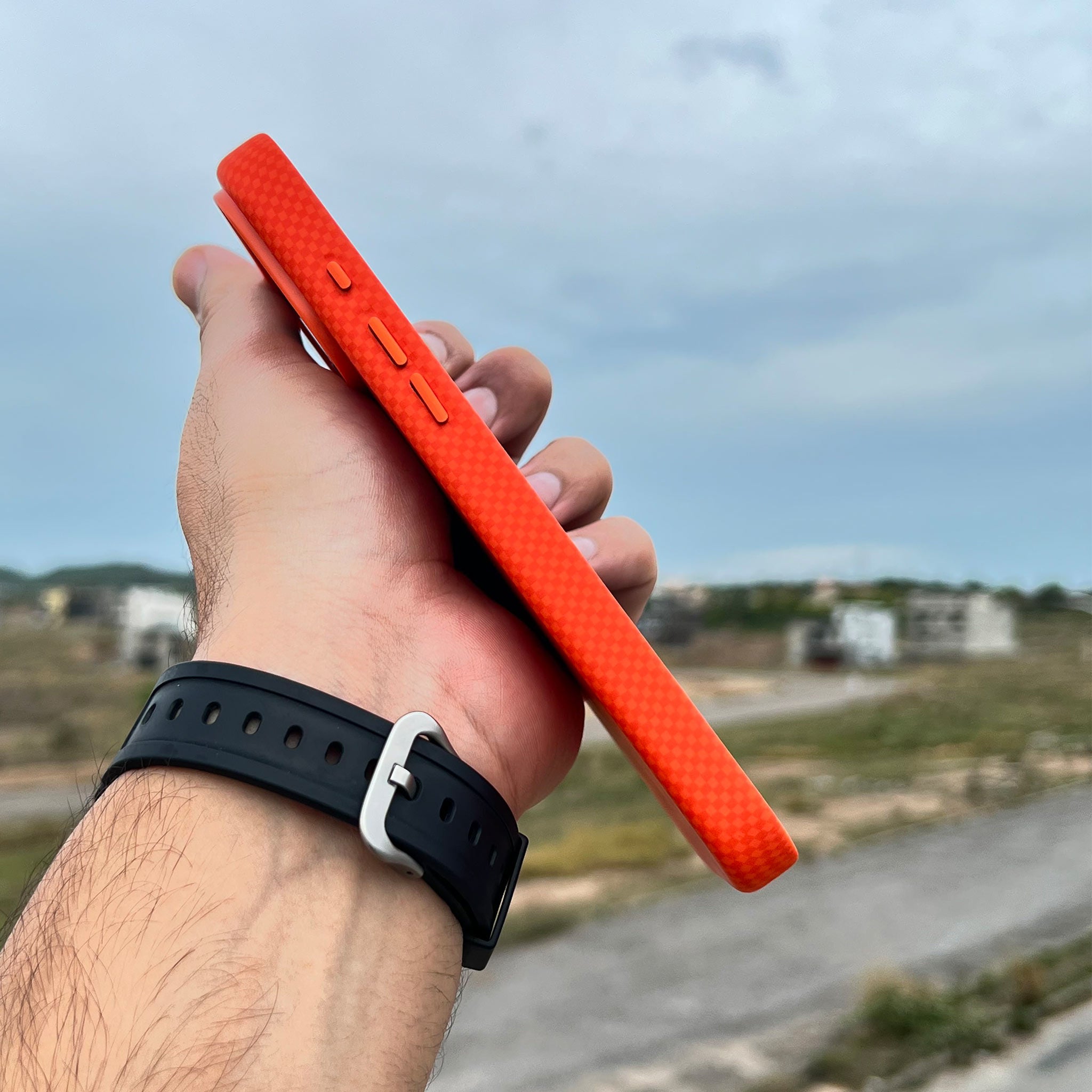 PITAKA Style Protective Case for iPhone 17 Pro Max | Red Sunset | MagSafe Compatible