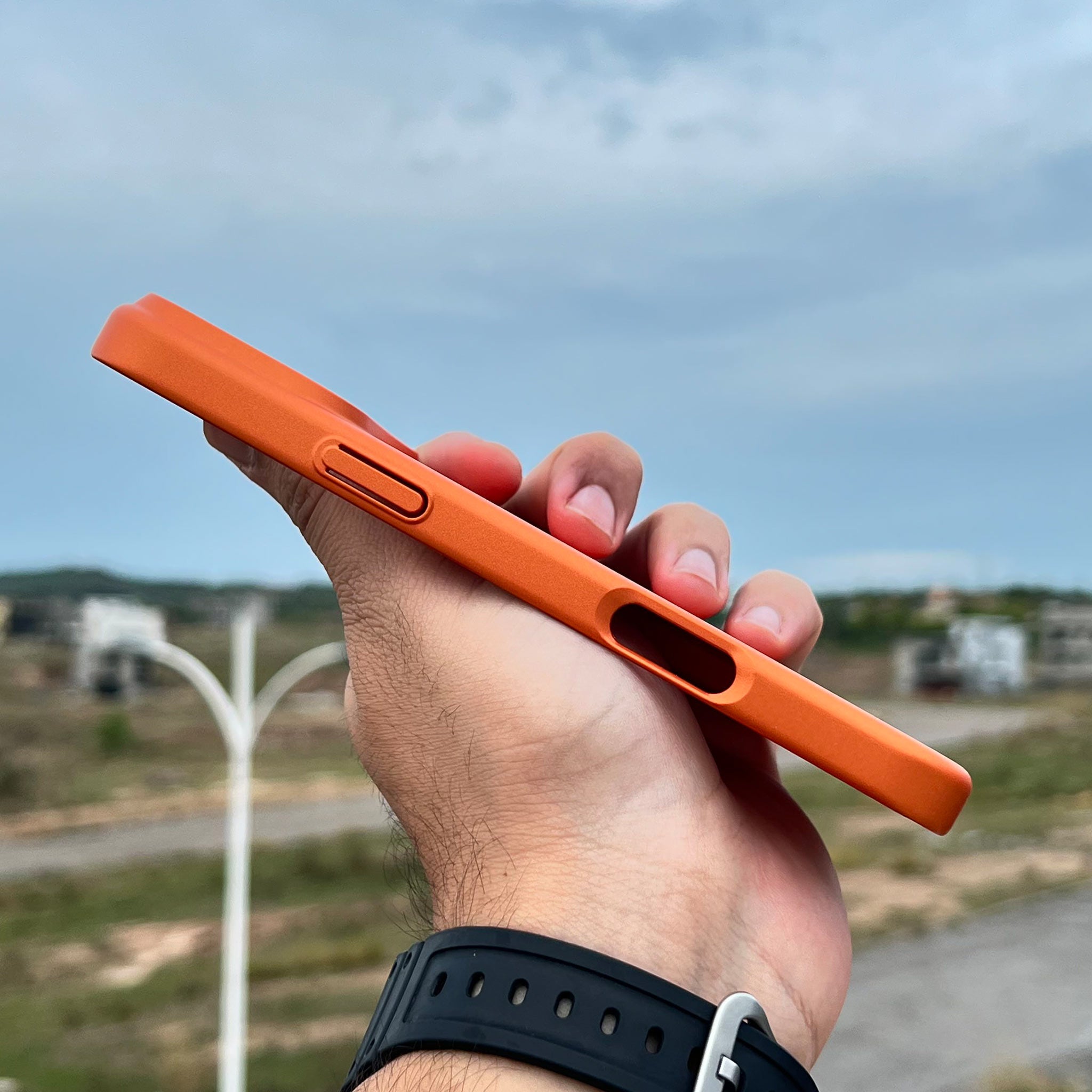 MagSafe AG Matte Glass Case for iPhone 17 Pro Max | Orange | Wireless Charging Compatible