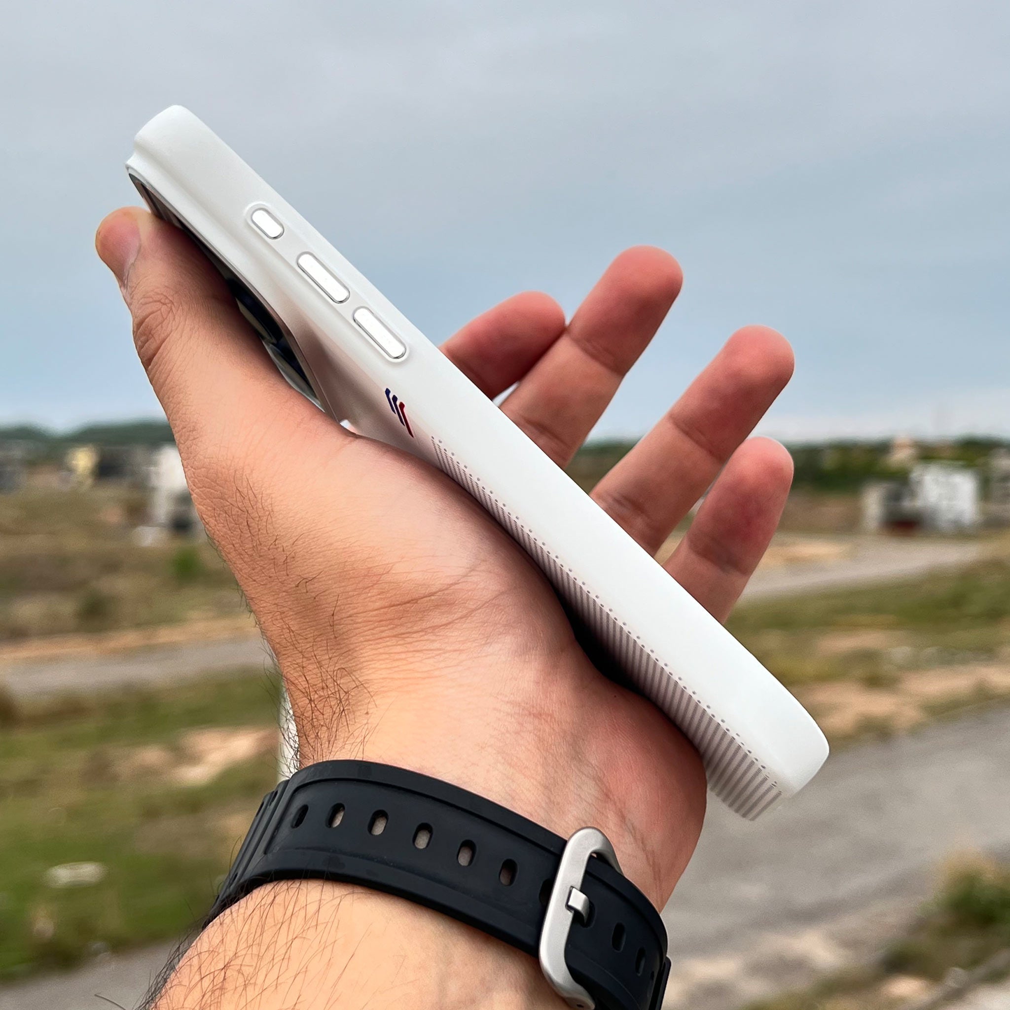 Dual-Texture Silicone Case for iPhone 17 Pro Max | Pure White | Premium Grip Design