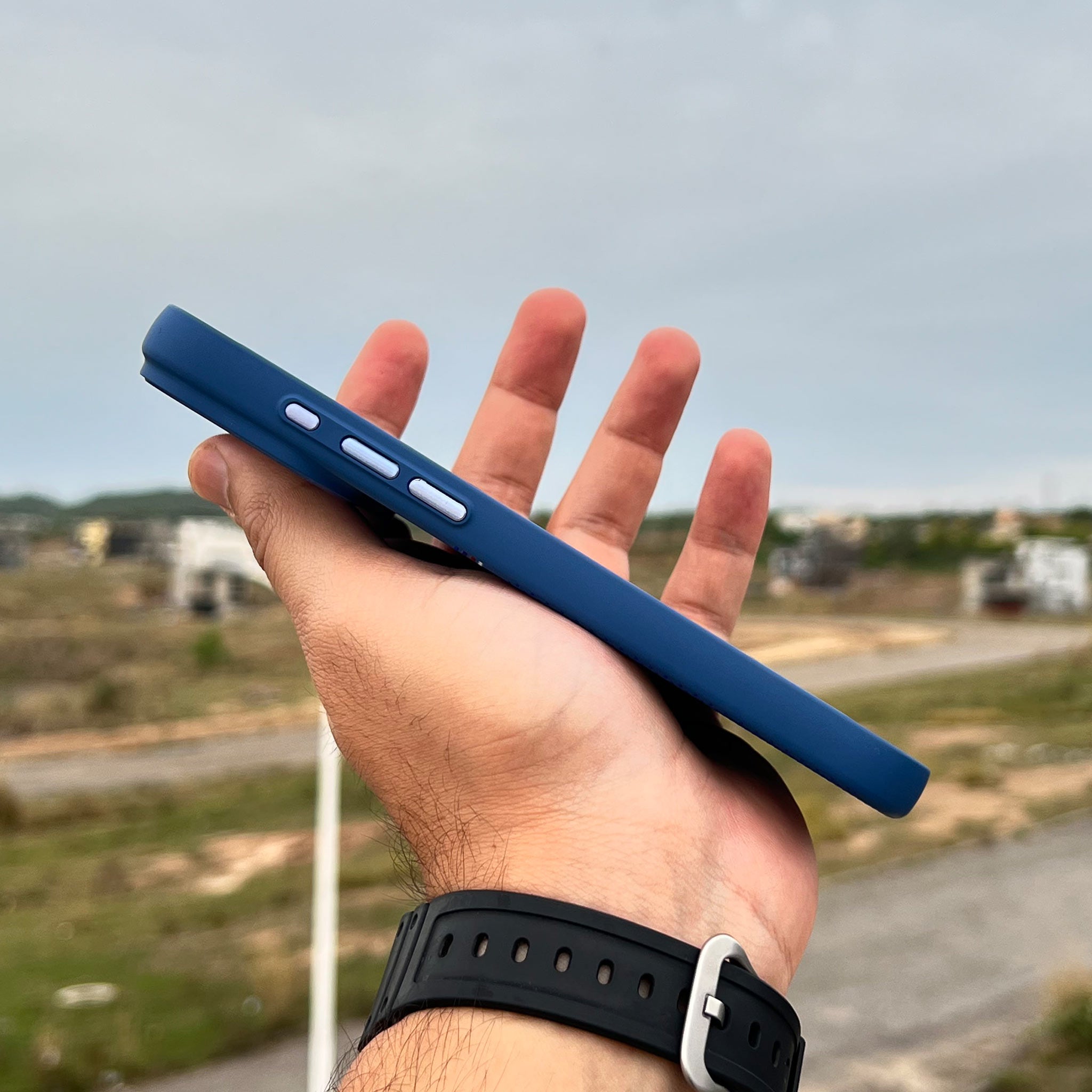 Dual-Texture Silicone Case for iPhone 17 Pro Max | Royal Blue | Premium Grip Design