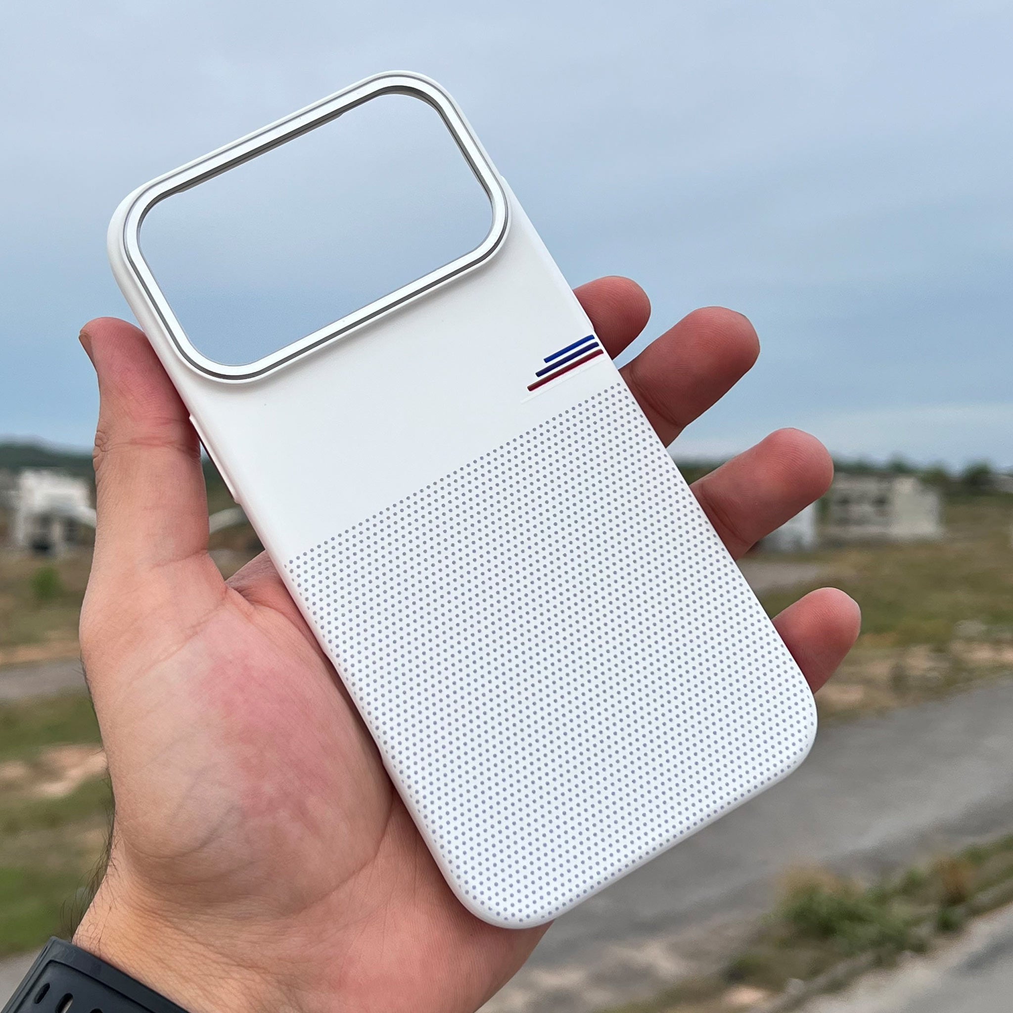 Dual-Texture Silicone Case for iPhone 17 Pro Max | Pure White | Premium Grip Design