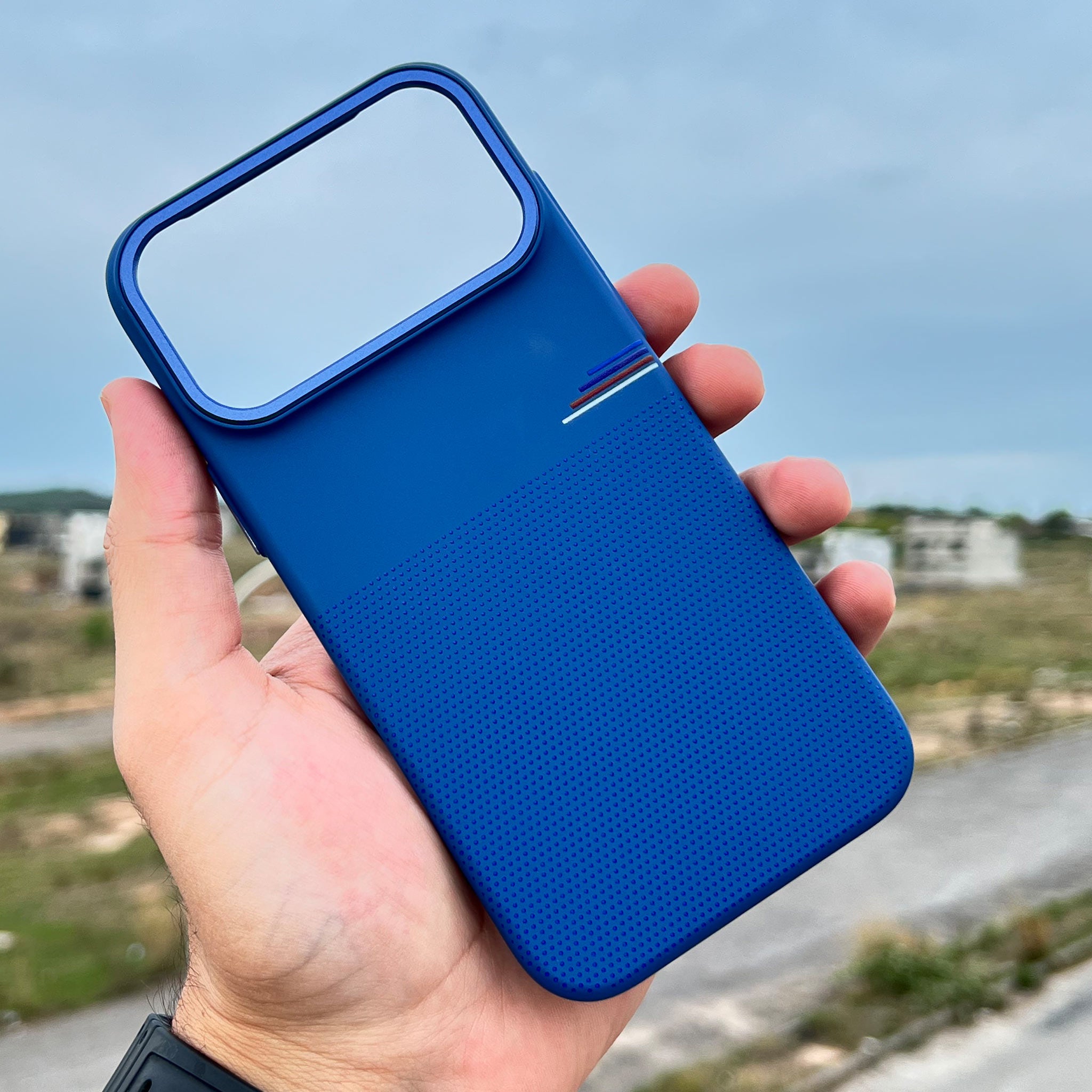 Dual-Texture Silicone Case for iPhone 17 Pro Max | Royal Blue | Premium Grip Design