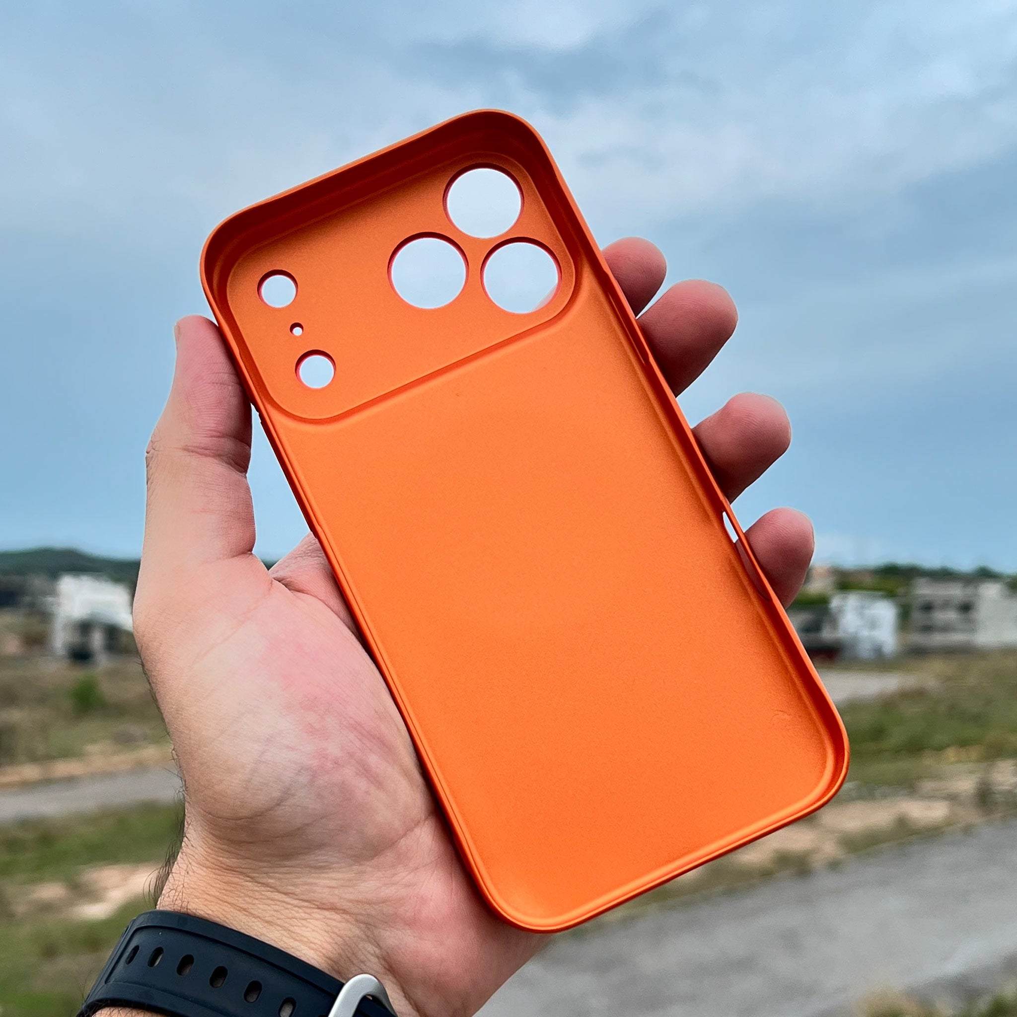 MagSafe AG Matte Glass Case for iPhone 17 Pro Max | Orange | Wireless Charging Compatible