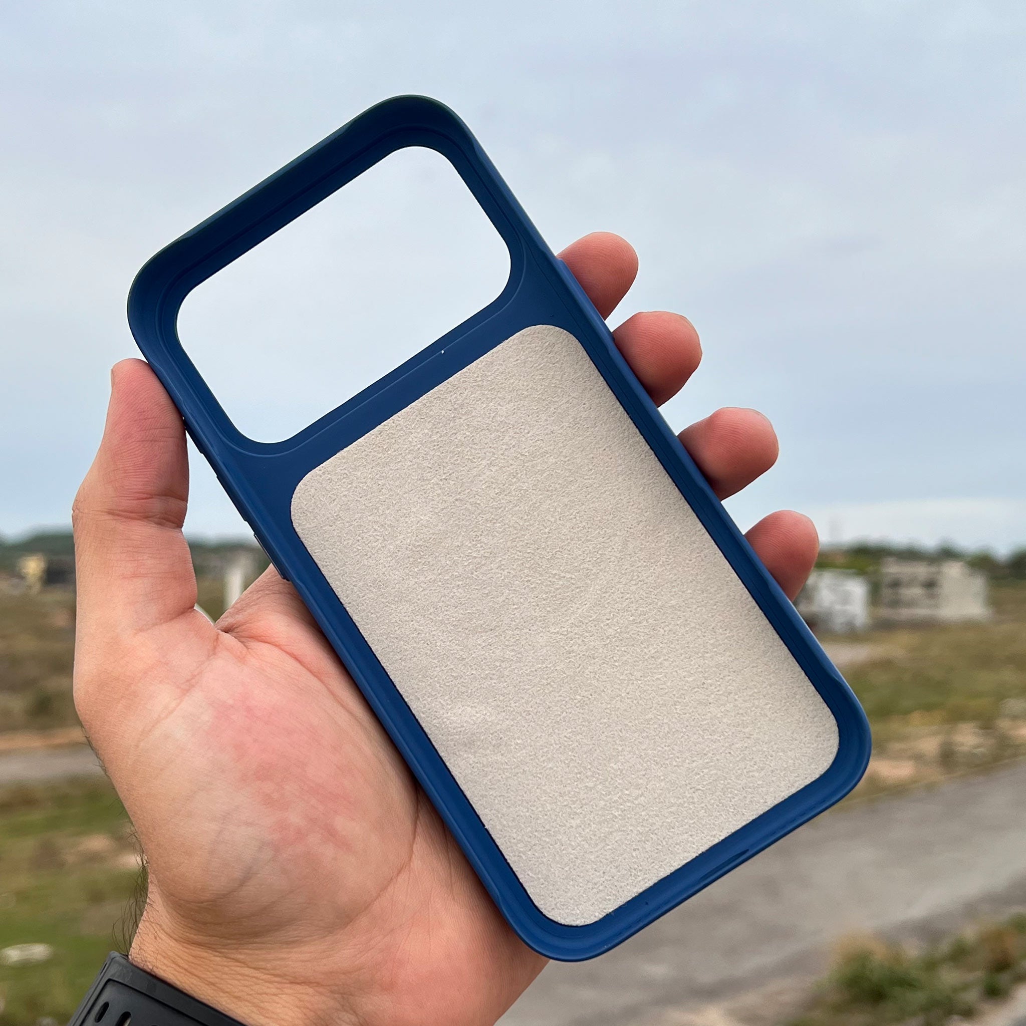 Dual-Texture Silicone Case for iPhone 17 Pro Max | Royal Blue | Premium Grip Design