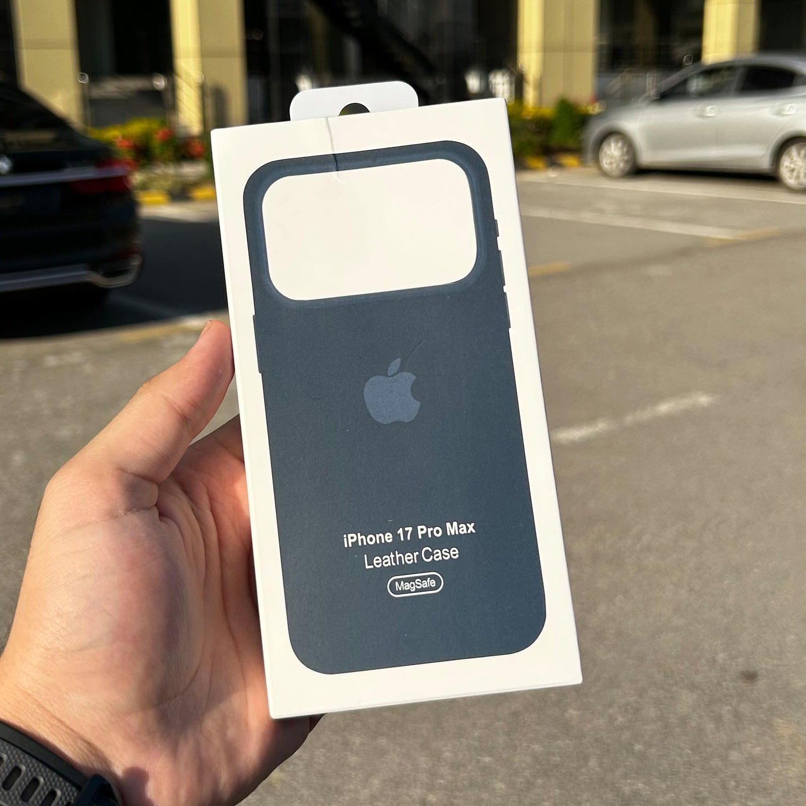 Apple Leather Case with MagSafe for iPhone 17 Pro Max | Navy Blue