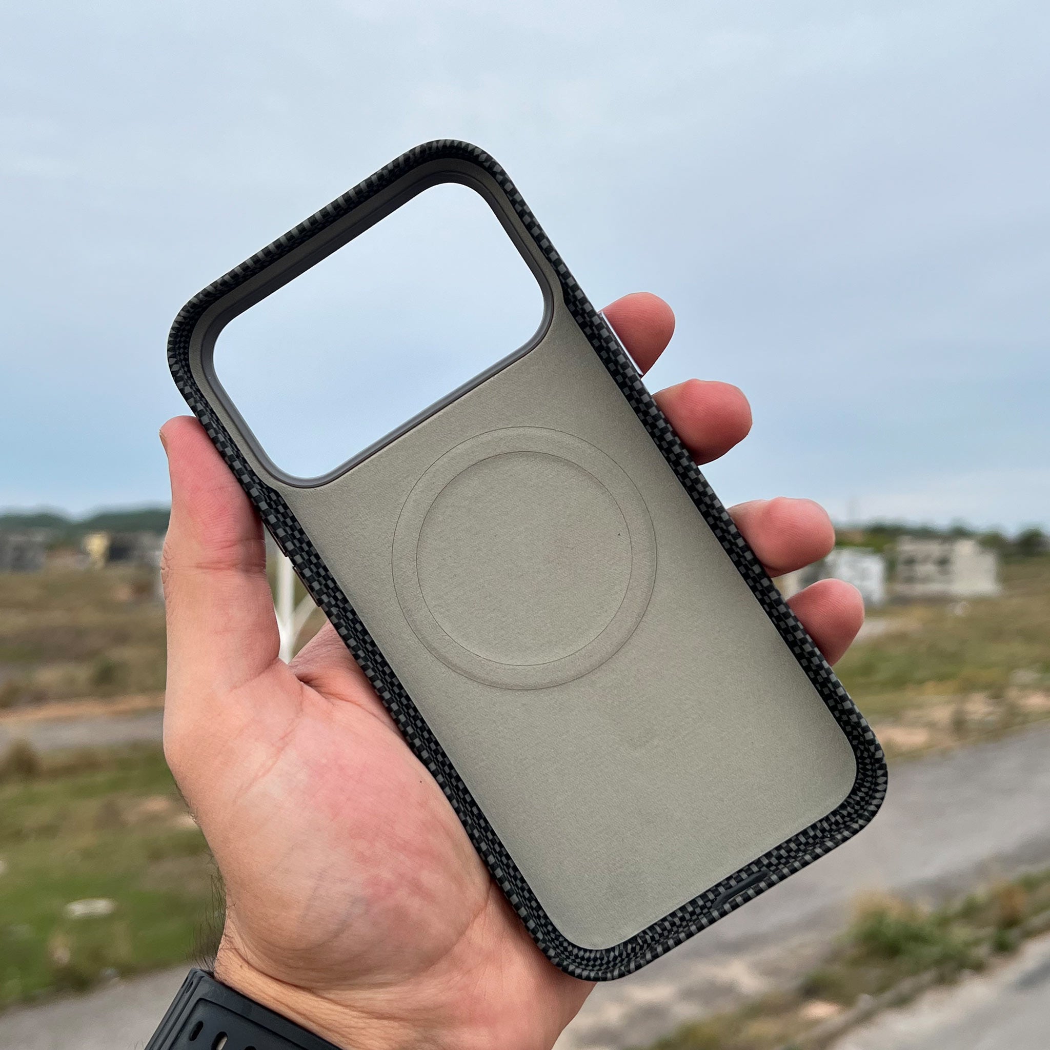 PITAKA Style Protective Case for iPhone 17 Pro Max | Black Grey | MagSafe Compatible