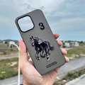 Santa Barbara Polo Style Leather Case  | Titanium Gray | Wireless Charging Compatible